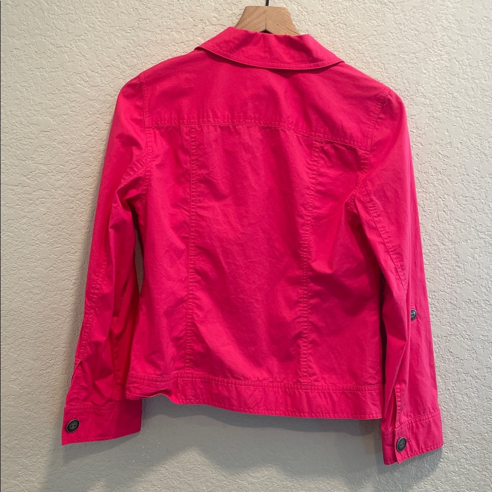 Chico's Pink Small Button Front Lightweight 100% … - image 5